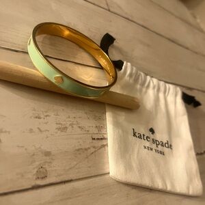 Kate Spade Mint and Gold Heart Bangle